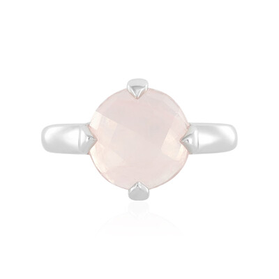 Anillo en plata con Cuarzo rosa