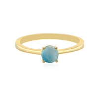 Anillo en plata con Larimar