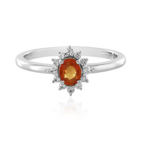 Anillo en plata con Zafiro Padparadscha