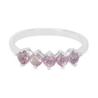 Anillo en plata con Turmalina cuprífera rosa