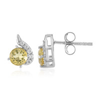 Pendientes en plata con Berilo amarillo