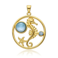 Colgante en plata con Larimar