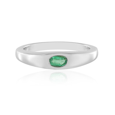 Anillo en plata con Esmeralda de Etiopía