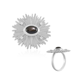 Anillo en plata con Zafiro estrella negra