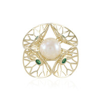 Anillo en oro con Perla blanca Freshwater (Ornaments by de Melo)