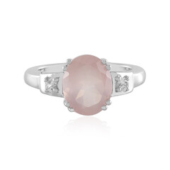 Anillo en plata con Cuarzo rosa