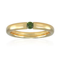 Anillo en oro con Diamante verde VS1