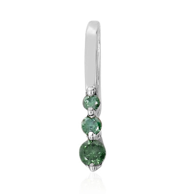 Colgante en plata con Diamante verde I2