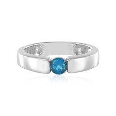 Anillo en plata con Apatita azul neón