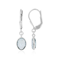 Pendientes en plata con Topacio azul cielo