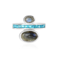 Anillo en plata con Labradorita azul de Maniry (KM by Juwelo)