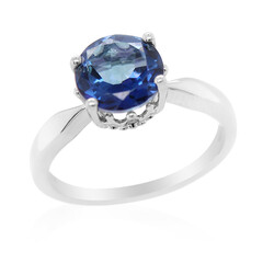 Anillo en plata con Topacio azul royal