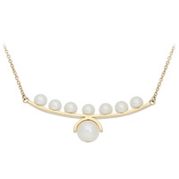 Collar en oro con Perla blanca Freshwater