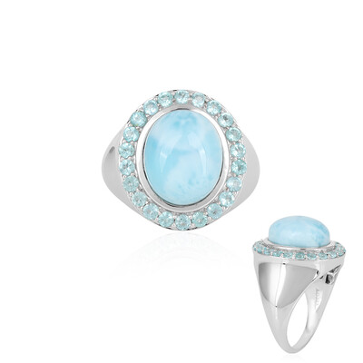 Anillo en oro con Larimar (KM by Juwelo)