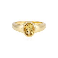 Anillo en plata con Berilo amarillo