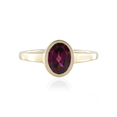 Anillo en oro con Granate Magenta