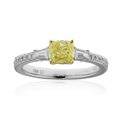 Anillo en oro con Diamante amarillo SI2 (CIRARI)