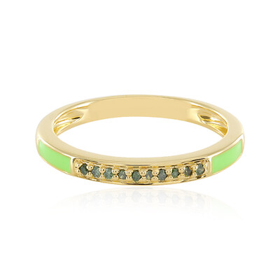 Anillo en plata con Diamante I3 verde