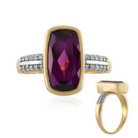 Anillo en oro con Granate Magenta (AMAYANI)