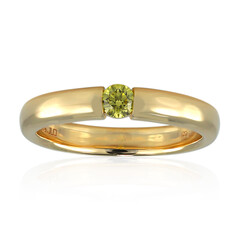 Anillo en oro con Diamante amarillo VS1