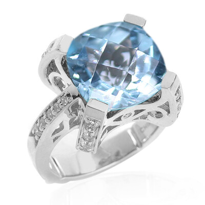 Anillo en plata con Topacio azul cielo (Dallas Prince Designs)