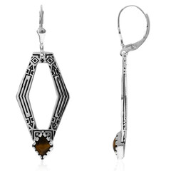 Pendientes en plata con Ojo de tigre (Desert Chic)