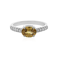 Anillo en plata con Zircón amarillo