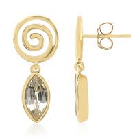 Pendientes en oro con Zafiro blanco (Adela Gold)