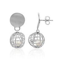 Pendientes en plata con Perla Freshwater (TPC)