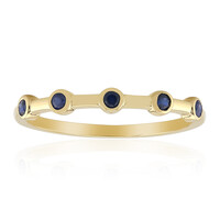 Anillo en oro con Zafiro azul