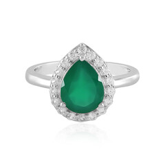 Anillo en plata con Ónix verde