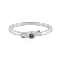 Anillo en plata con Diamante azul I3