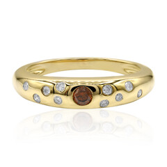 Anillo en oro con Diamante cognac VS1