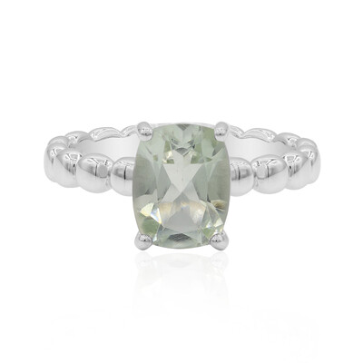 Anillo en plata con Amatista verde