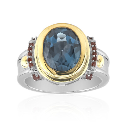 Anillo en plata con Topacio azul de Londres (Remy Rotenier)