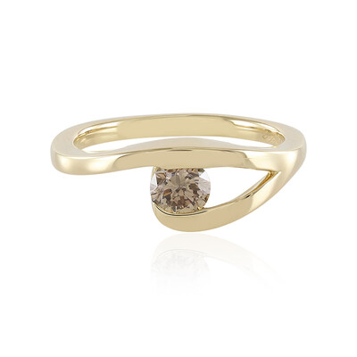 Anillo en oro con Diamante champán I2 (de Melo)