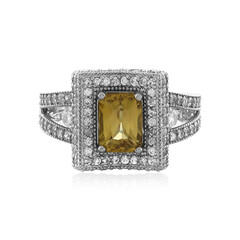 Anillo en plata con Zircón amarillo