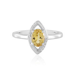 Anillo en plata con Berilo amarillo