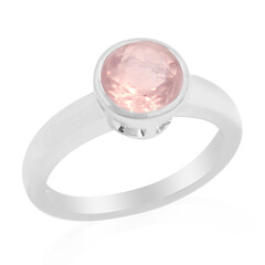 Anillo en plata con Cuarzo rosa