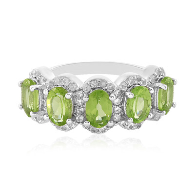 Anillo en plata con Peridoto de Arizona