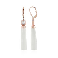 Pendientes en plata con Calcedonia blanca (KM by Juwelo)