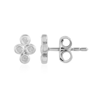 Pendientes en plata con Diamante I2 (I)