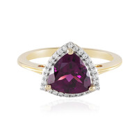 Anillo en oro con Granate Magenta