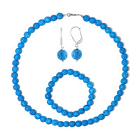 Set en plata con Lava azul