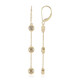 Pendientes en oro con Diamante chocolate I3