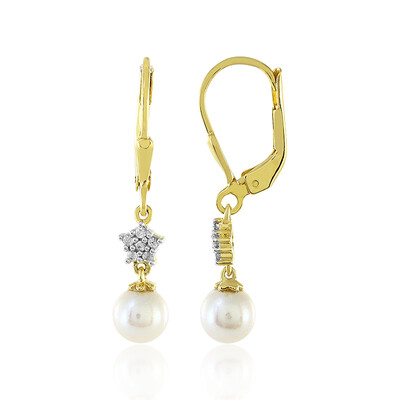 Pendientes en plata con Perla Freshwater