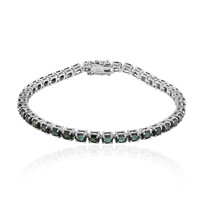 Brazalete en plata con Turmalina verde de Brasil