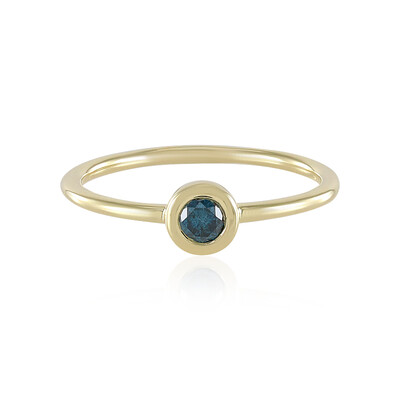 Anillo en oro con Diamante azul I3