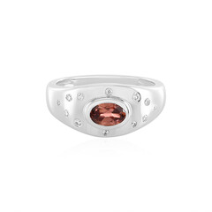 Anillo en plata con Zircón rosado