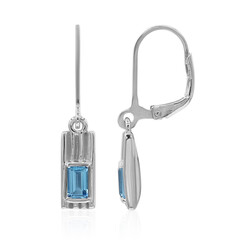 Pendientes en plata con Topacio azul suizo (TPC)